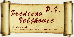 Predisav Veljković vizit kartica